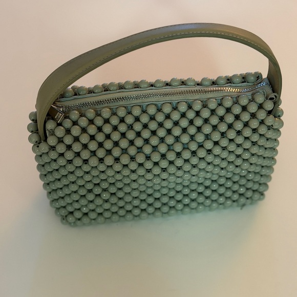 Zara Handbags - Zara Green Beaded Crossbody Bag